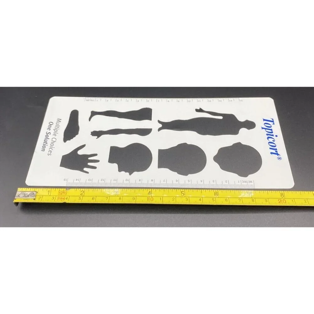 Vintage Pharmeceutical Drug Rep Topicort Ruler Anatomical w/Charts Plastic Retro
